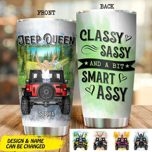 Personalized Jeep Queen Classy Sassy And A Bit Smart Assy Tumbler Printed 22JUY-DT26