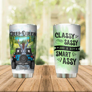 Personalized Jeep Queen Classy Sassy And A Bit Smart Assy Tumbler Printed 22JUY-DT26