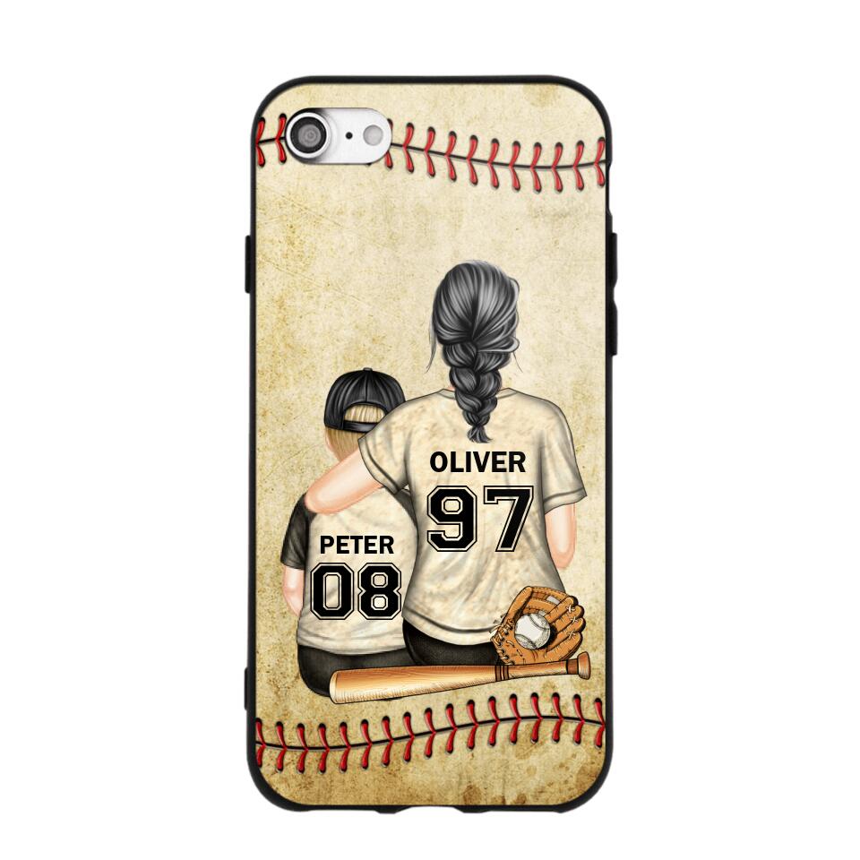 Personalized Baseball Mom & Kid Phone Case Printed 22JUY-HY26