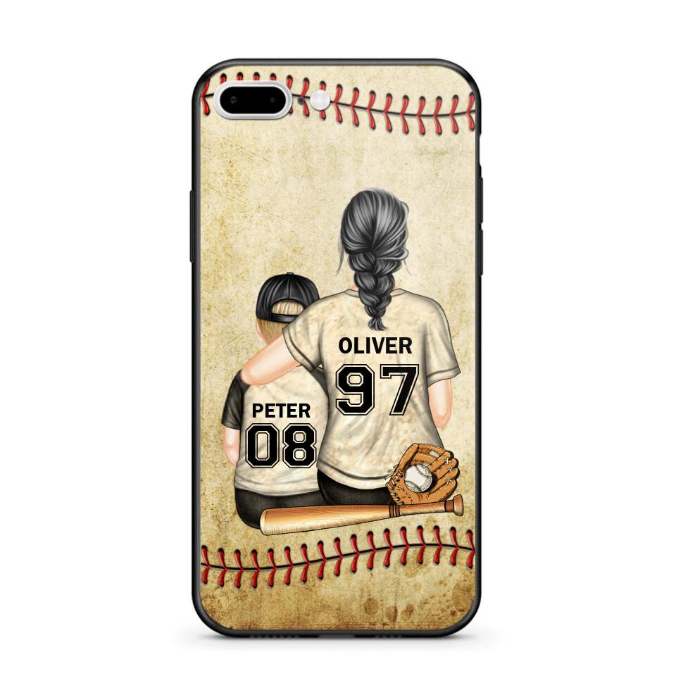 Personalized Baseball Mom & Kid Phone Case Printed 22JUY-HY26