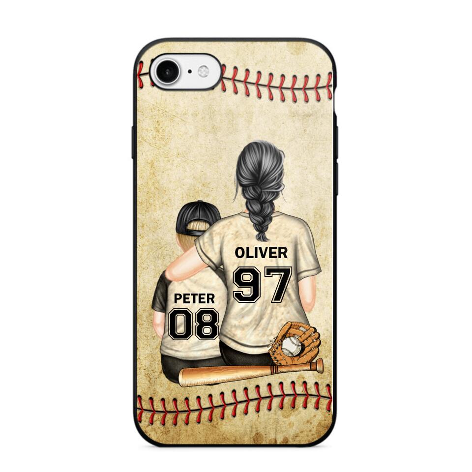 Personalized Baseball Mom & Kid Phone Case Printed 22JUY-HY26