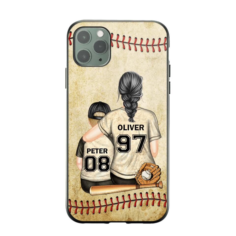 Personalized Baseball Mom & Kid Phone Case Printed 22JUY-HY26