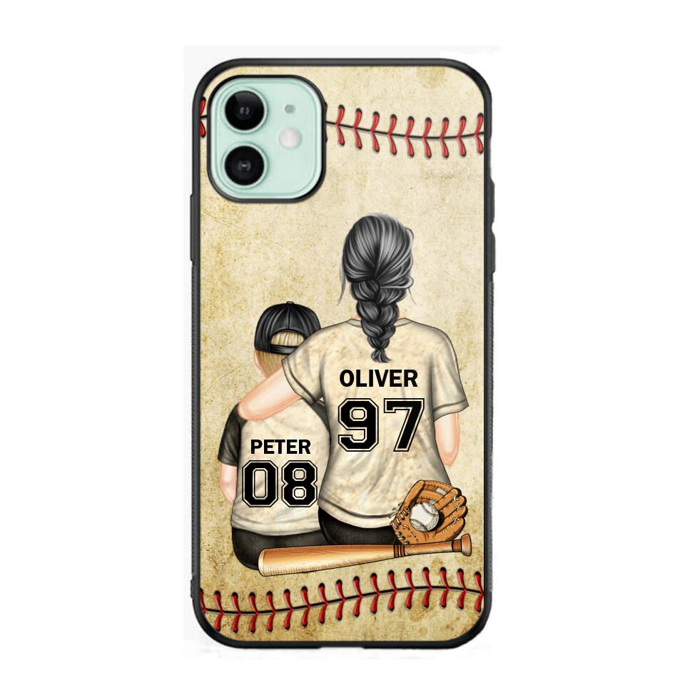 Personalized Baseball Mom & Kid Phone Case Printed 22JUY-HY26