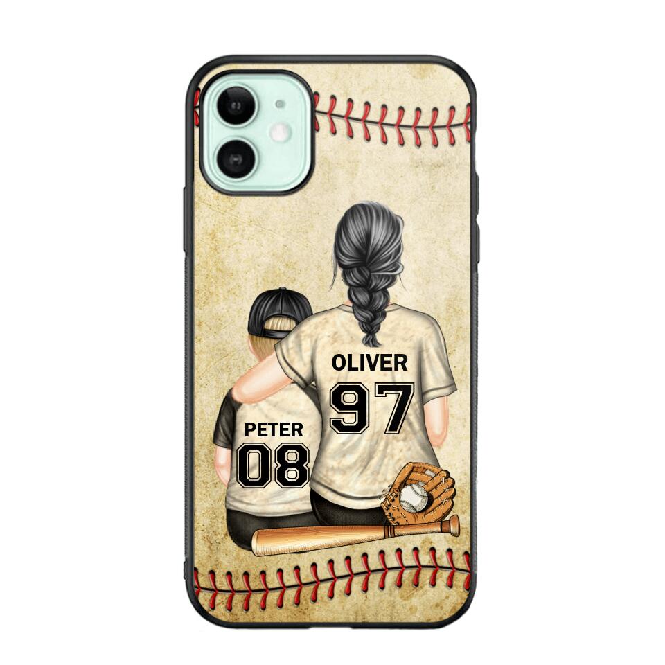 Personalized Baseball Mom & Kid Phone Case Printed 22JUY-HY26