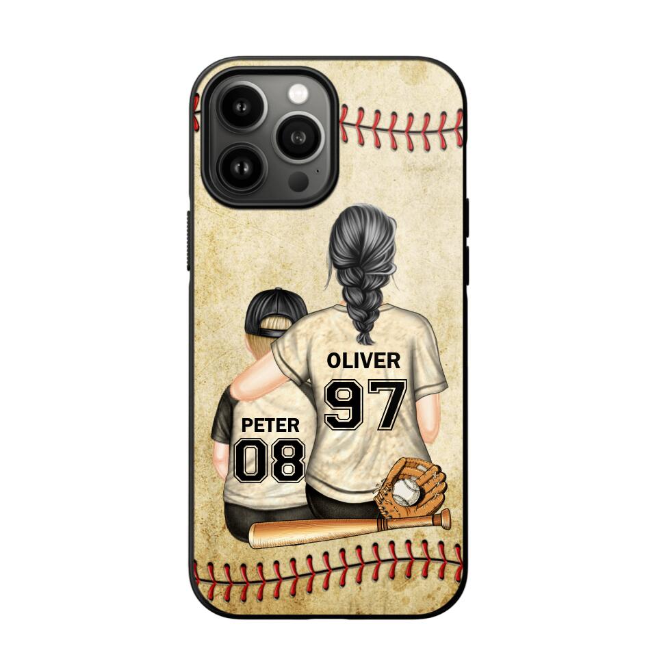 Personalized Baseball Mom & Kid Phone Case Printed 22JUY-HY26