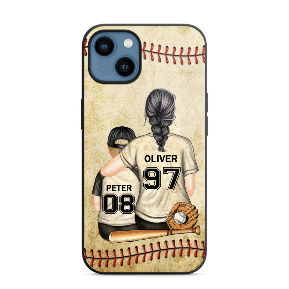 Personalized Baseball Mom & Kid Phone Case Printed 22JUY-HY26