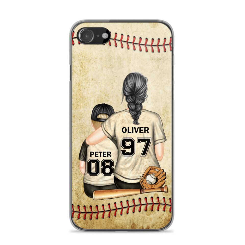Personalized Baseball Mom & Kid Phone Case Printed 22JUY-HY26