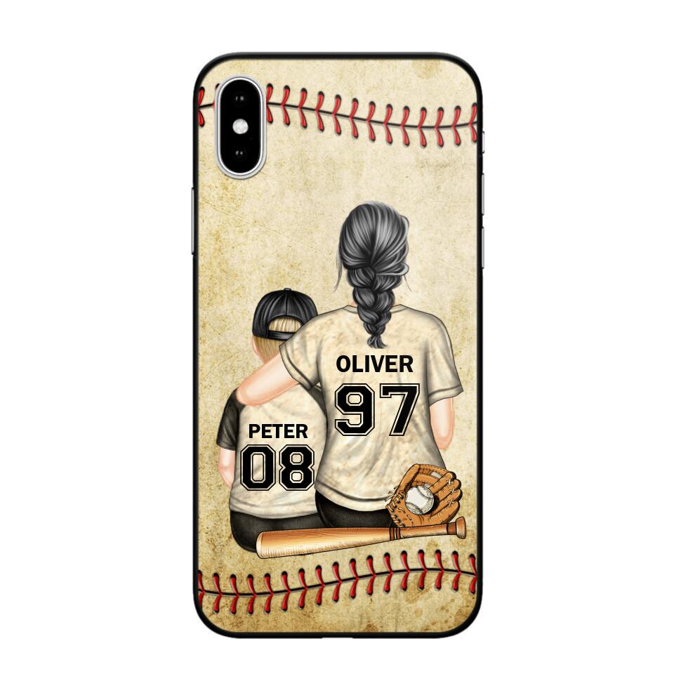 Personalized Baseball Mom & Kid Phone Case Printed 22JUY-HY26