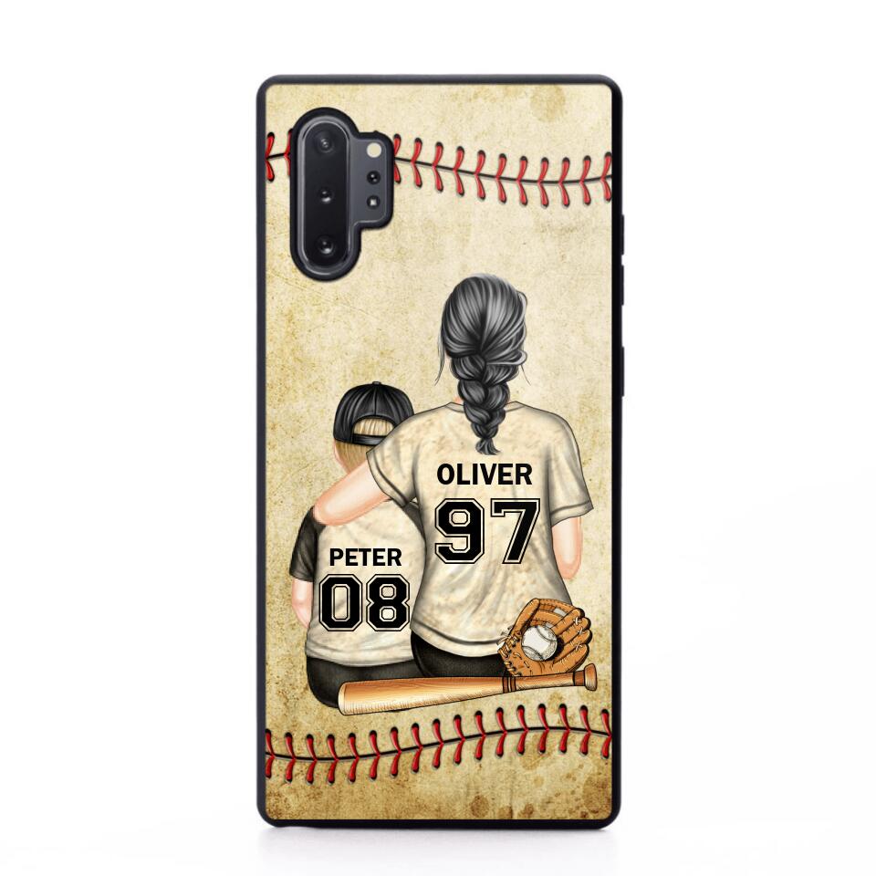 Personalized Baseball Mom & Kid Phone Case Printed 22JUY-HY26
