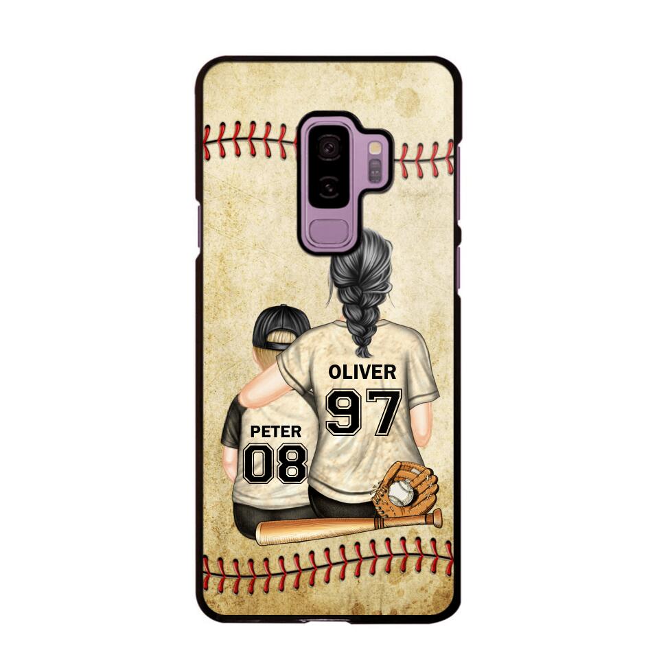Personalized Baseball Mom & Kid Phone Case Printed 22JUY-HY26
