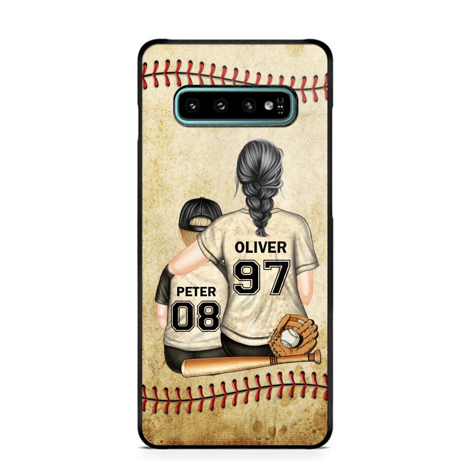 Personalized Baseball Mom & Kid Phone Case Printed 22JUY-HY26