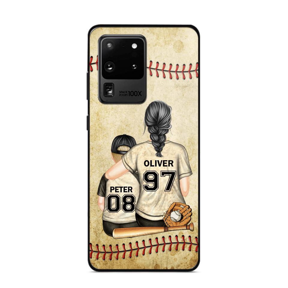 Personalized Baseball Mom & Kid Phone Case Printed 22JUY-HY26