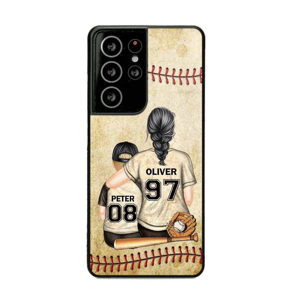 Personalized Baseball Mom & Kid Phone Case Printed 22JUY-HY26