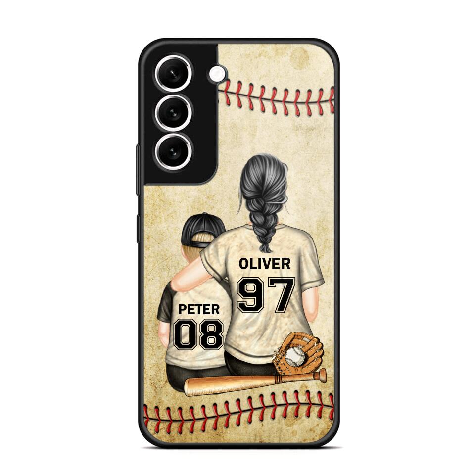 Personalized Baseball Mom & Kid Phone Case Printed 22JUY-HY26