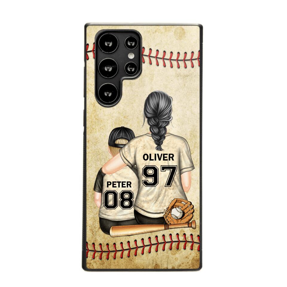 Personalized Baseball Mom & Kid Phone Case Printed 22JUY-HY26