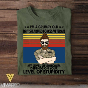 Personalized British Veterans/Soldier Tshirt Printed 22JUY-DT25