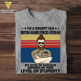 Personalized British Veterans/Soldier Tshirt Printed 22JUY-DT25