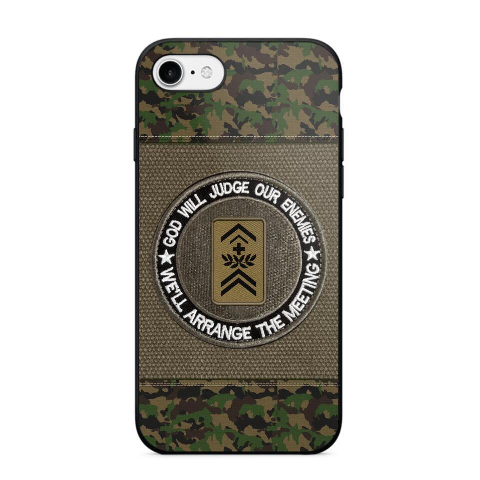 DH Personalized Swiss Soldier/Veterans Phone Case Printed HQ2707
