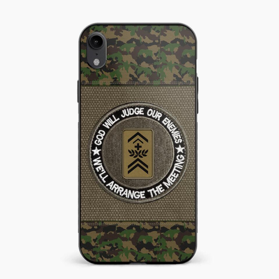 DH Personalized Swiss Soldier/Veterans Phone Case Printed HQ2707