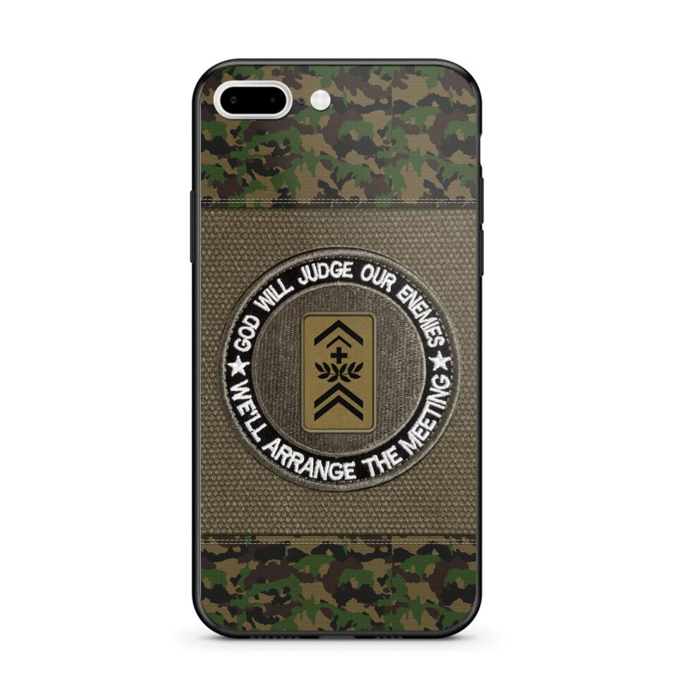 DH Personalized Swiss Soldier/Veterans Phone Case Printed HQ2707