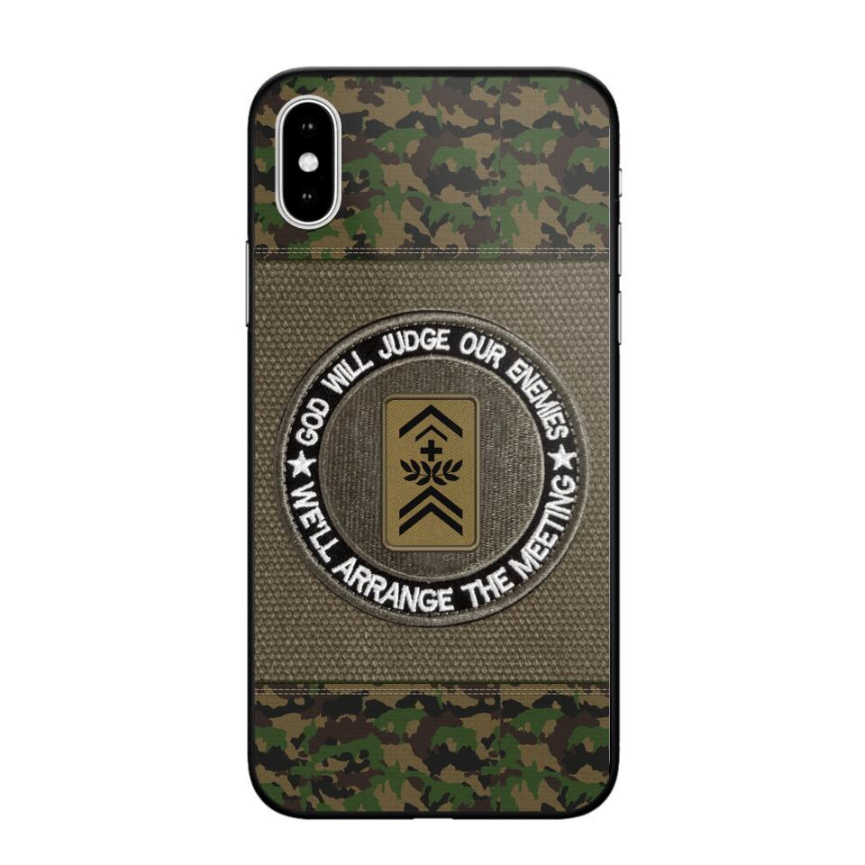 DH Personalized Swiss Soldier/Veterans Phone Case Printed HQ2707