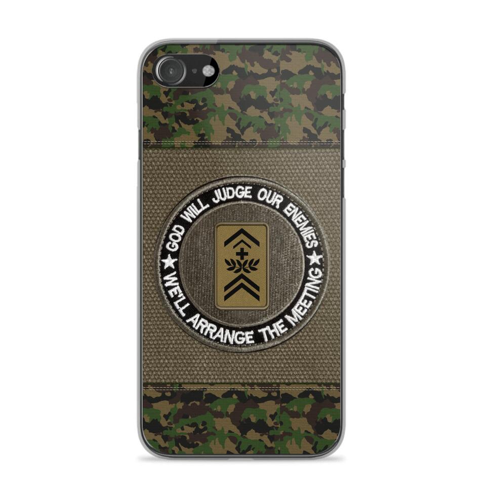 DH Personalized Swiss Soldier/Veterans Phone Case Printed HQ2707