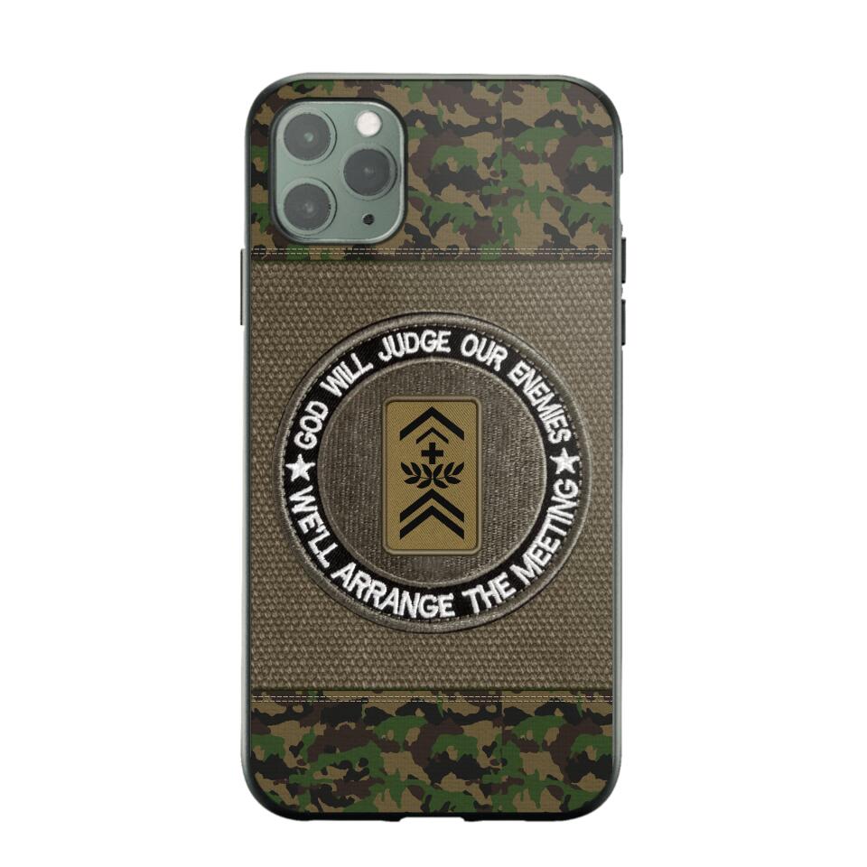 DH Personalized Swiss Soldier/Veterans Phone Case Printed HQ2707