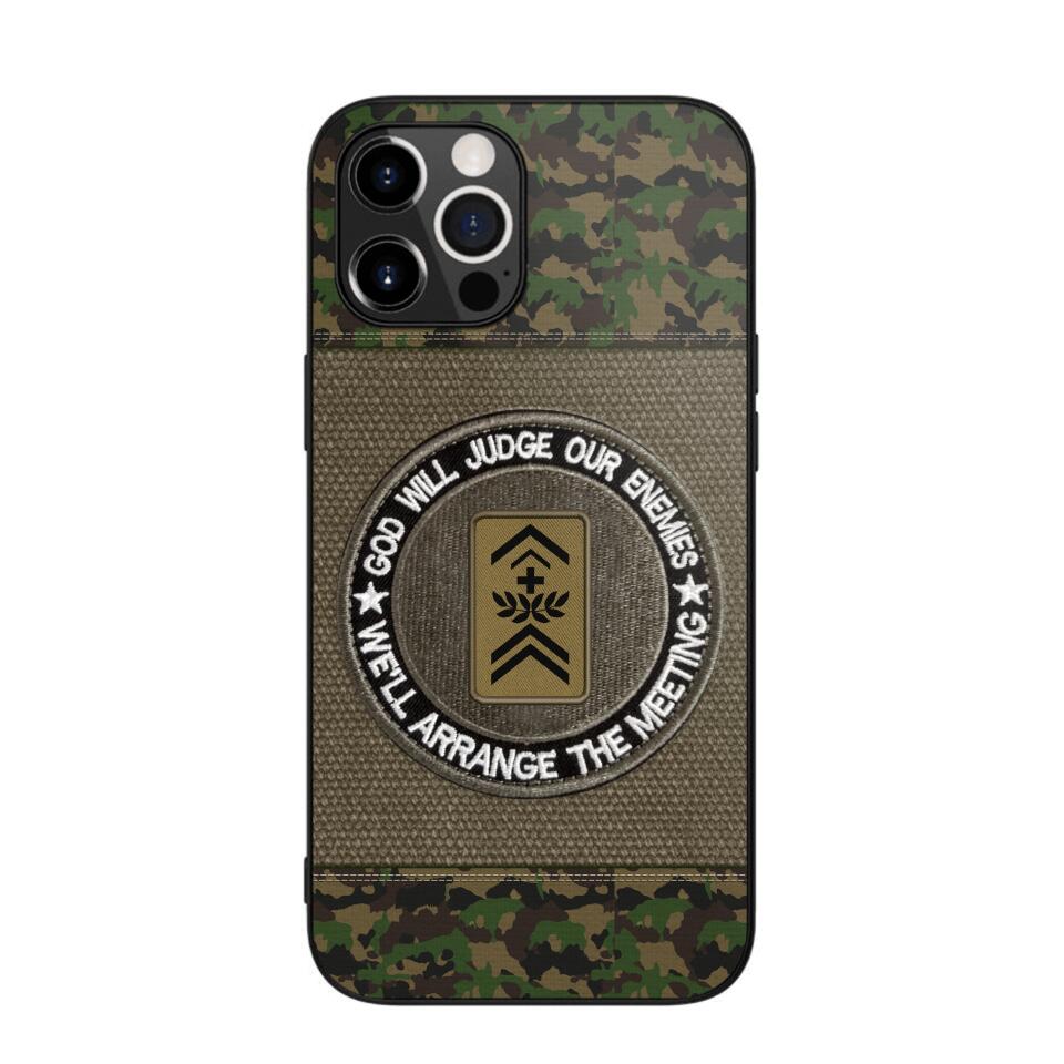 DH Personalized Swiss Soldier/Veterans Phone Case Printed HQ2707