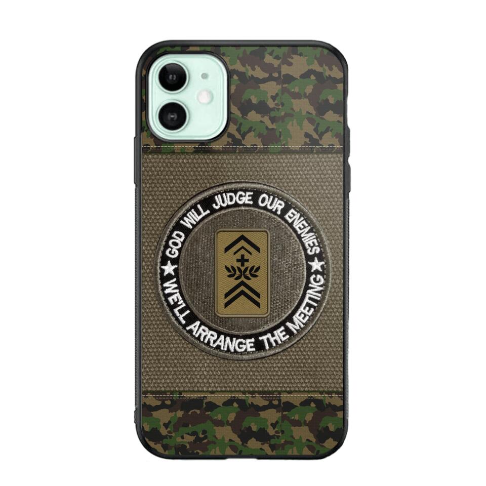 DH Personalized Swiss Soldier/Veterans Phone Case Printed HQ2707