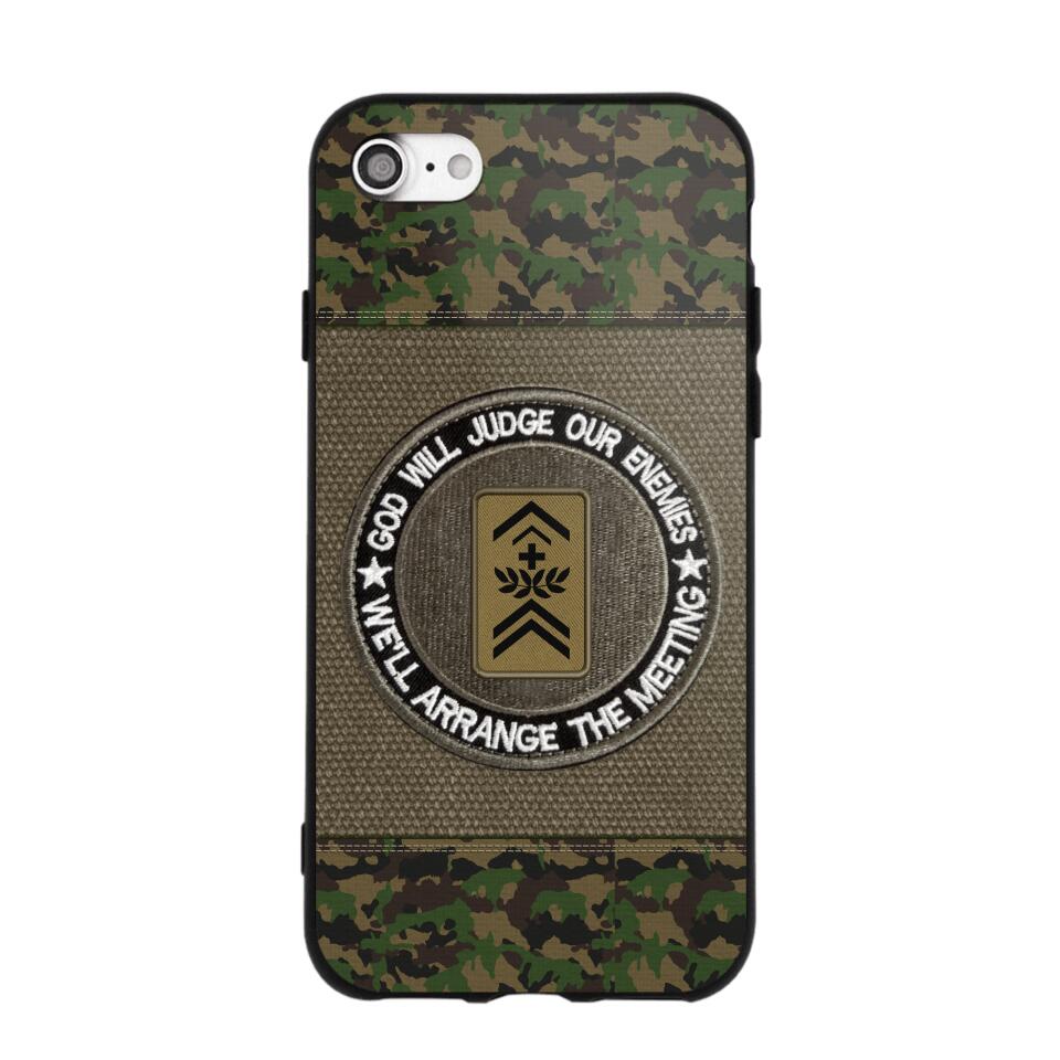 DH Personalized Swiss Soldier/Veterans Phone Case Printed HQ2707