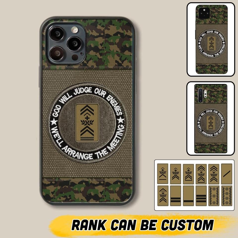 DH Personalized Swiss Soldier/Veterans Phone Case Printed HQ2707