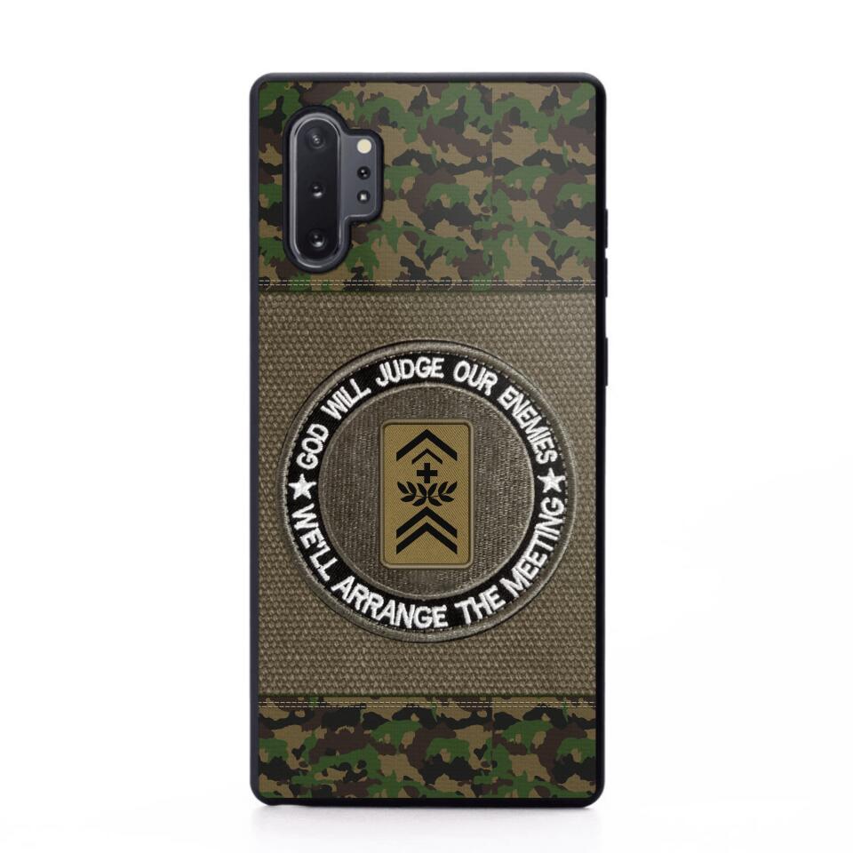 DH Personalized Swiss Soldier/Veterans Phone Case Printed HQ2707