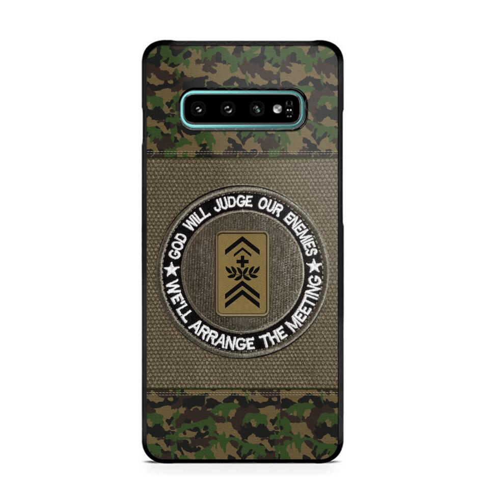 DH Personalized Swiss Soldier/Veterans Phone Case Printed HQ2707