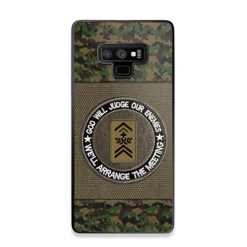 DH Personalized Swiss Soldier/Veterans Phone Case Printed HQ2707