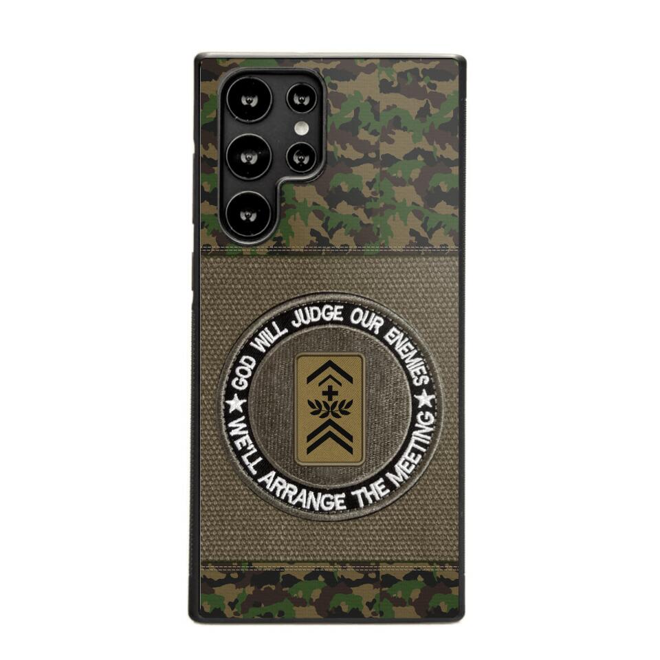 DH Personalized Swiss Soldier/Veterans Phone Case Printed HQ2707