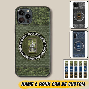 DH Personalized Canadian Soldier/Veterans Phone Case Printed HQ2707