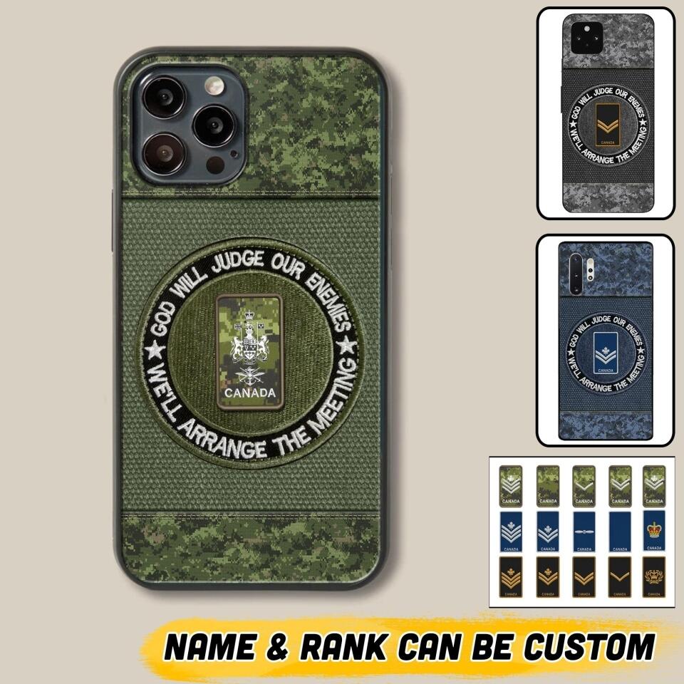 DH Personalized Canadian Soldier/Veterans Phone Case Printed HQ2707