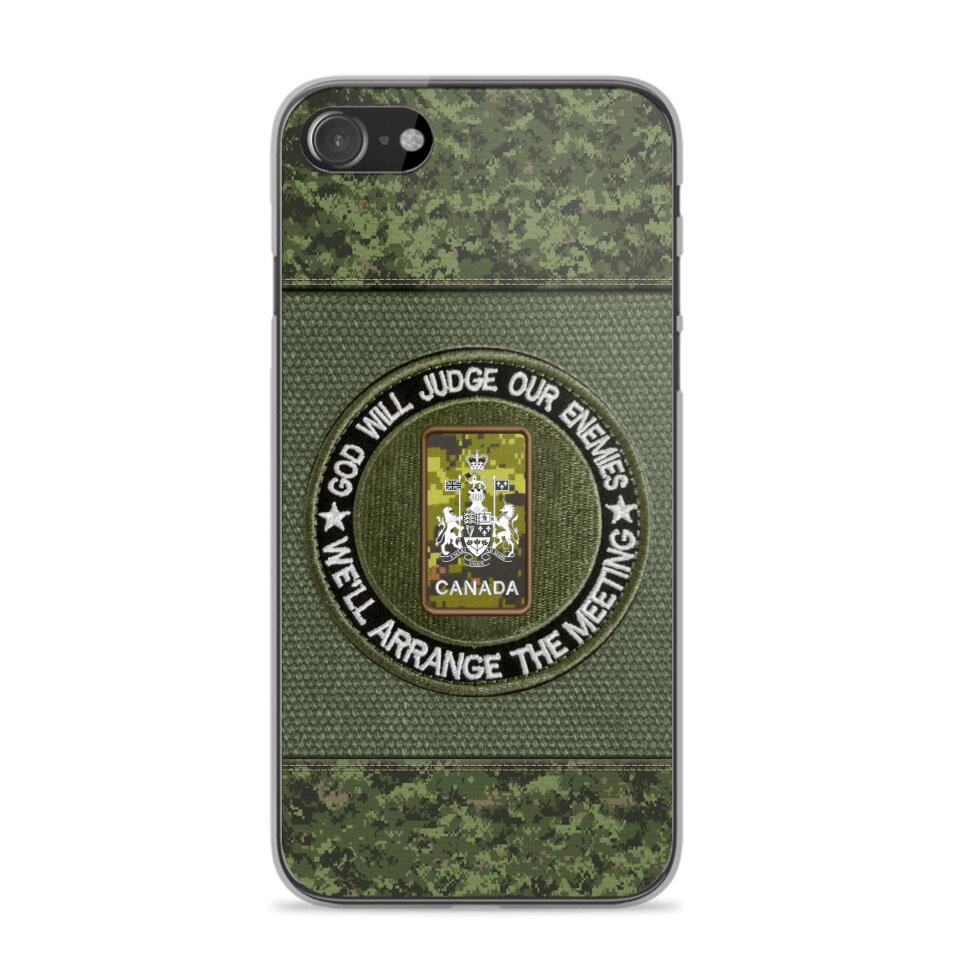 DH Personalized Canadian Soldier/Veterans Phone Case Printed HQ2707