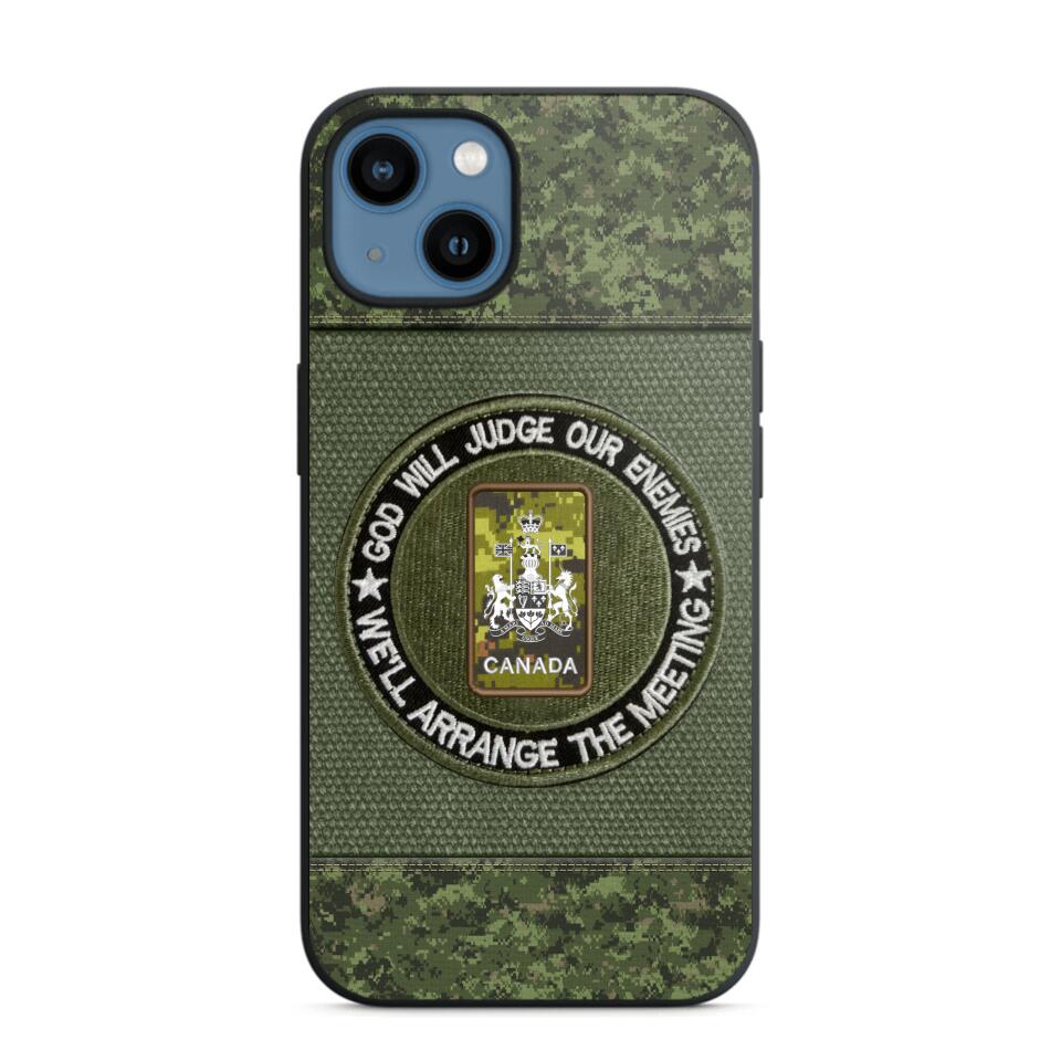 DH Personalized Canadian Soldier/Veterans Phone Case Printed HQ2707