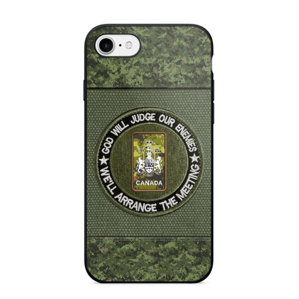 DH Personalized Canadian Soldier/Veterans Phone Case Printed HQ2707