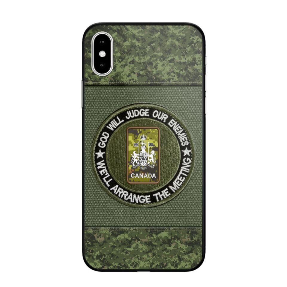 DH Personalized Canadian Soldier/Veterans Phone Case Printed HQ2707