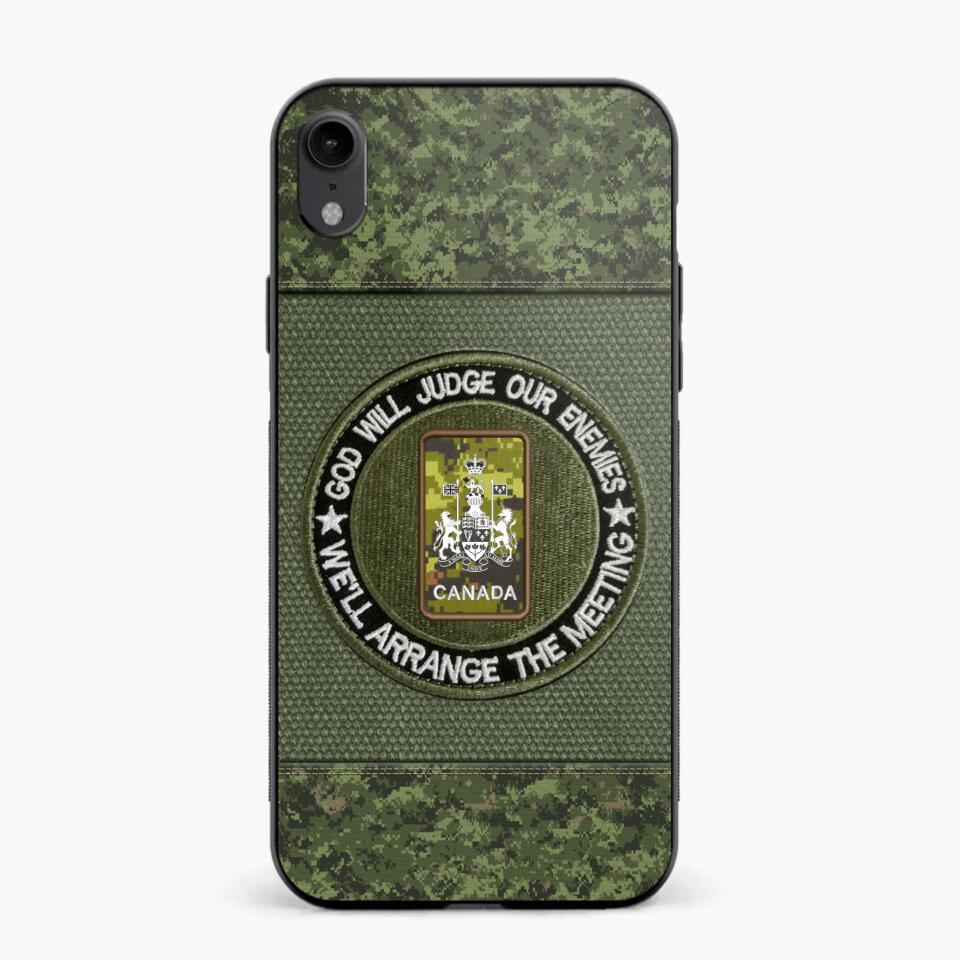 DH Personalized Canadian Soldier/Veterans Phone Case Printed HQ2707