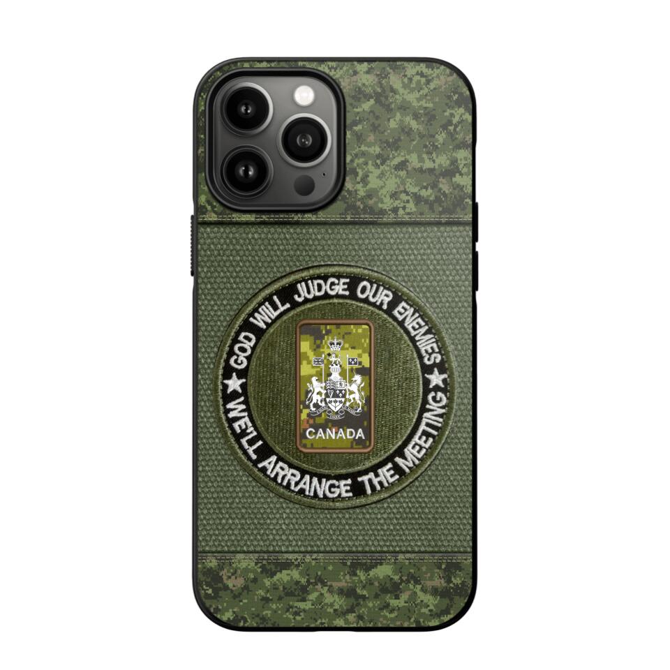 DH Personalized Canadian Soldier/Veterans Phone Case Printed HQ2707