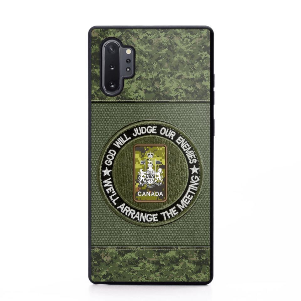 DH Personalized Canadian Soldier/Veterans Phone Case Printed HQ2707