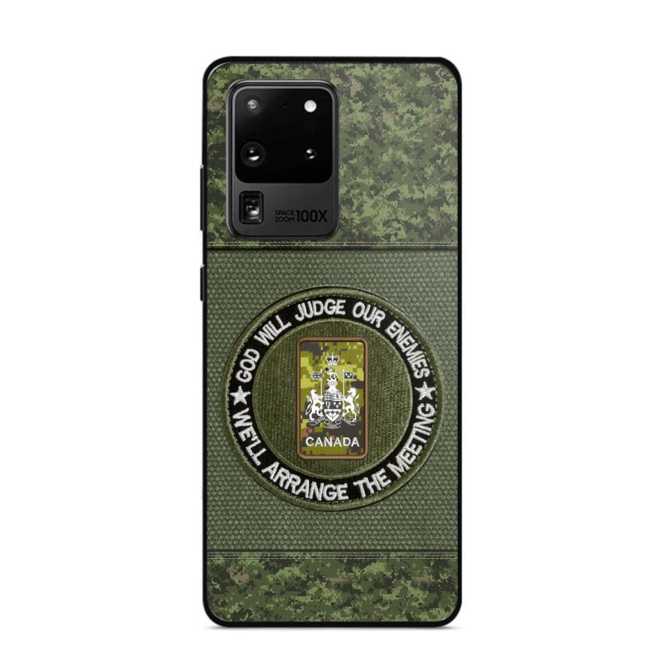DH Personalized Canadian Soldier/Veterans Phone Case Printed HQ2707