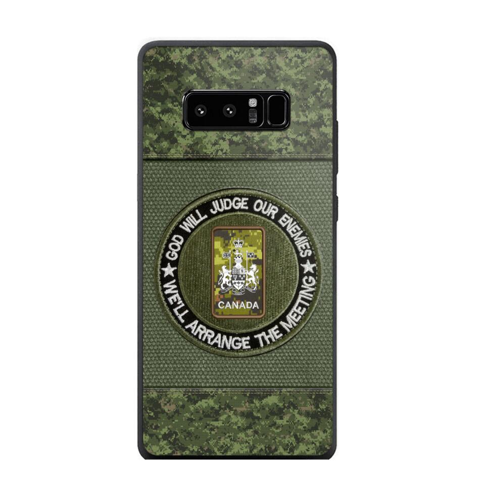 DH Personalized Canadian Soldier/Veterans Phone Case Printed HQ2707