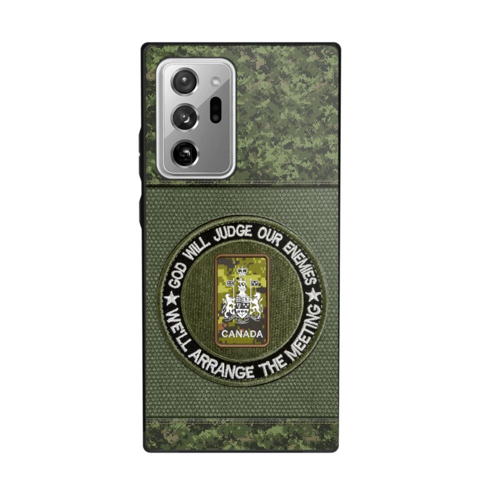 DH Personalized Canadian Soldier/Veterans Phone Case Printed HQ2707