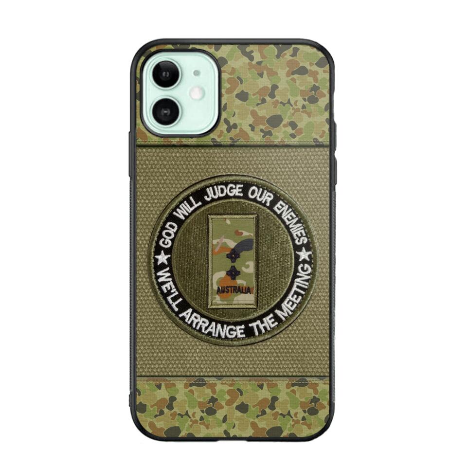 DH Personalized Australian Soldier/Veterans Phone Case Printed HQ2707