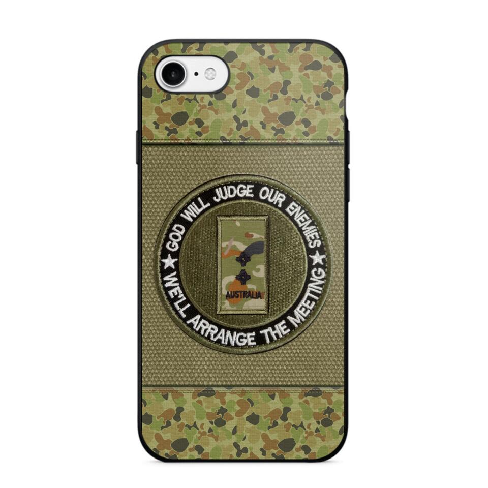 DH Personalized Australian Soldier/Veterans Phone Case Printed HQ2707