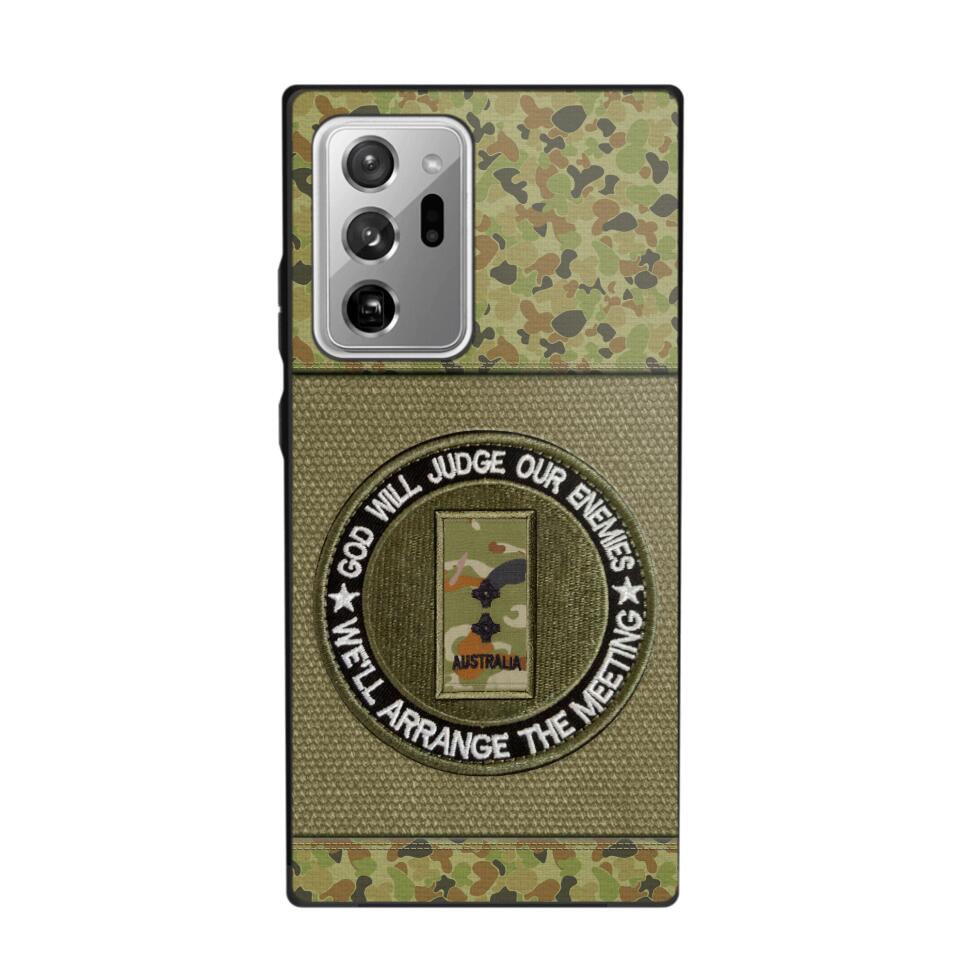 DH Personalized Australian Soldier/Veterans Phone Case Printed HQ2707